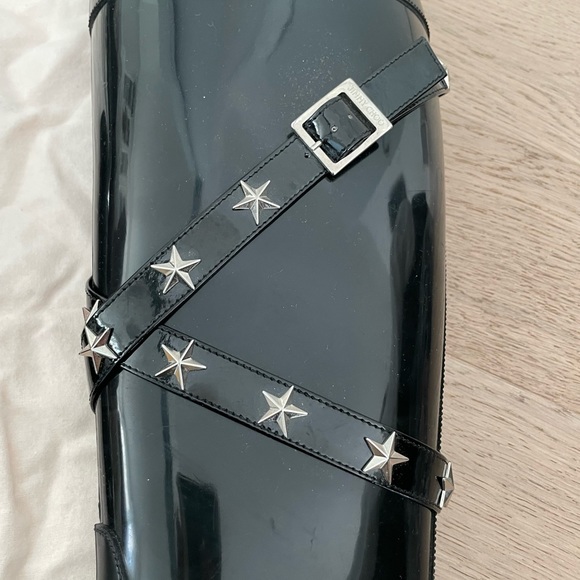 Auth Jimmy Choo Rainboots Size 36 Embellished Signature Stars - Picture 3 of 7